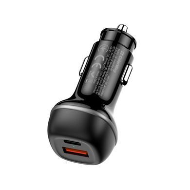 Автомобільний зарядний пристрій ColorWay 2USB (Type-C PD45W + USB QC3.0 18W) 63W Black (CW-CHA067PD-BK) [618408]