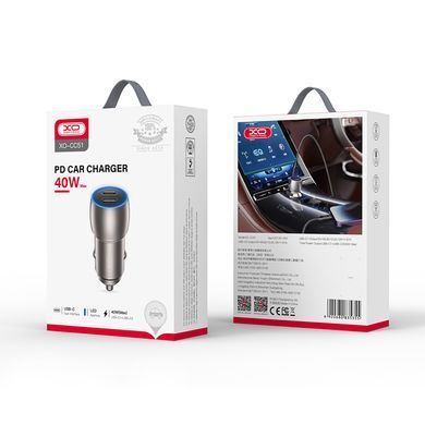 Автомобільний зарядний пристрій XO CC51 (2USB-C, 3А) PD Tranish (CC51.tranish) [603328]