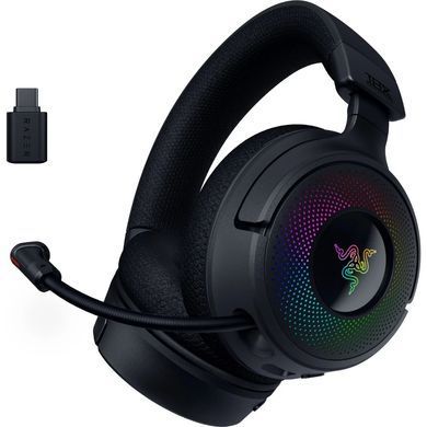 Гарнітура ігрова Razer Kraken V4, USB-A/WL/BT, RGB, чорний (RZ04-05170100-R3M1) [112430]