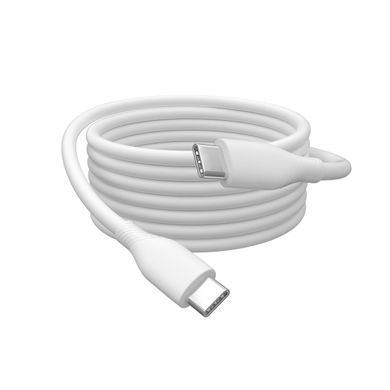 Кабель для зарядки USB-C, USB-C - USB-C 1 м, USB 2.0, 60W, силіконовий, білий DIGITUS by ASSMANN (AK-300341-010-W) [501113]