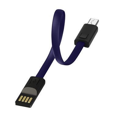 Кабель ColorWay USB - micro USB (M/M), 2.4 А, 0.22 м, Blue (CW-CBUM022-BL) [603704]