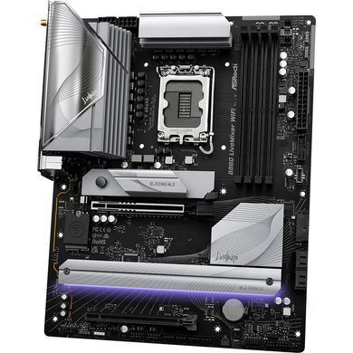 Материнська плата AsRock (1851/B860, 4*DDR5, 2*PCIex16, HDMI/TB4, 4xSATA, 3xM.2, 2.5Glan, 7.1ch, A (B860 LiveMixer WiFi) [402698]