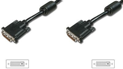 Кабель DIGITUS DVI-D dual link (AM/AM) 2м, чорний (AK-320101-020-S) [114129]