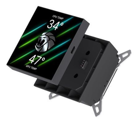 Система охолодження для комп'ютерного процесора GAMEMAX (GLACIER 360 LCD BK) [503731]