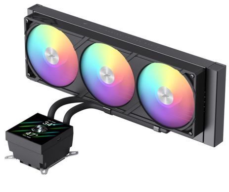 Система охолодження для комп'ютерного процесора GAMEMAX (GLACIER 360 LCD BK) [503731]
