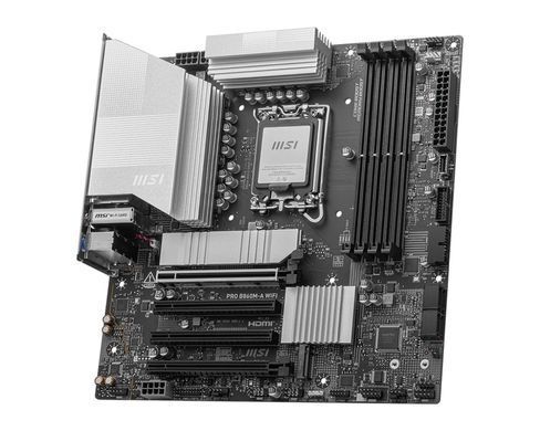 Материнcька плата MSI PRO B860M-A WIFI s1851 B860 4xDDR5 M.2 HDMI DP WiFi BT mATX (911-7E42-002) [109195]