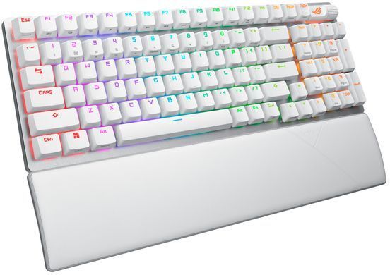Клавіатура механічна ASUS ROG Strix Scope II, 96key, NX Snow, USB-A/WL/BT, EN, RGB, білий (90MP037A-BKUA30) [103705]