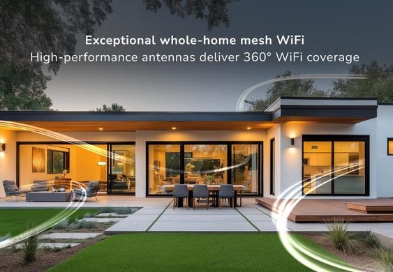 Система WiFi-Mesh NETGEAR Orbi RBE372 BE5000, 2мод, білий (RBE372-100EUS) [112892]
