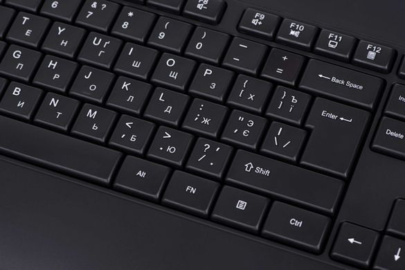 Клавіатура мембранна 2E KS109 104key, USB-A, EN/UK/RU, чорний (2E-KS109UB) [103554]