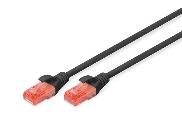 Патч-корд DIGITUS CAT 6 UTP, 2м, AWG 26/7, Cu, LSZH, чорний (DK-1617-020/BL) [109976]