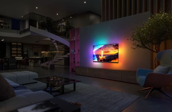 Телевізор 55" Philips OLED+ 4K 144Hz Smart Google TV Black Ambilight Bowers & Wilkins sound (55OLED910/12) [112438]