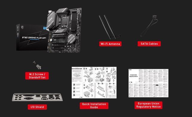 Материнська плата MSI Socket 1700 (B760 GAMING PLUS WIFI DDR4) [607822]