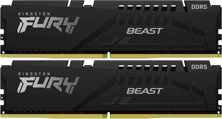 Модуль пам`яті DDR5 2x8GB/5600 Kingston Fury Beast Black (KF556C40BBK2-16) [608500]