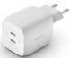 Зарядний пристрій мережевий Belkin 45Вт 2хUSB-С GAN PD PPS, білий (WCH011VFWH) [108367], фото 2