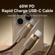 Кабель Vention USB Type-C - USB Type-C (M/M), 60W, 3A, 2 м, Copper (TRDJH) [618172], фото 4