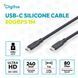 Кабель DIGITUS USB-C > USB-C заряджання/синхронізації, USB4 2.0, 80G, 240W, 16K, силіконовий, 1м, чорний (AK-300350-010-S) [114551], фото 9