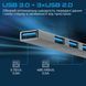 USB-хаб Promate LiteHub-4 USB Type-C Grey (litehub-4.grey) [605126], фото 3