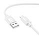 Кабель HOCO X122 Benefit silicone charging data cable Micro White (6942007662215) [806392], фото 3