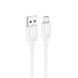 Кабель HOCO X122 Benefit silicone charging data cable Micro White (6942007662215) [806392], фото 1