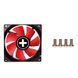 Вентилятор для корпуса 80mm Xilence XPF80.R black/red, Retail Box (XF037) [402998], фото 6