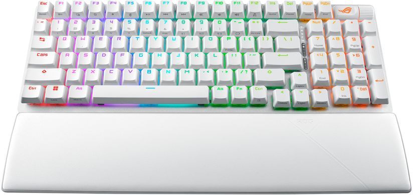Клавіатура механічна ASUS ROG Strix Scope II, 96key, NX Snow, USB-A/WL/BT, EN, RGB, білий (90MP037A-BKUA30) [103705]