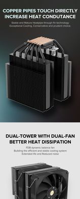 Кулер для процесора GAMEMAX (Twin 600 Black) [303500]