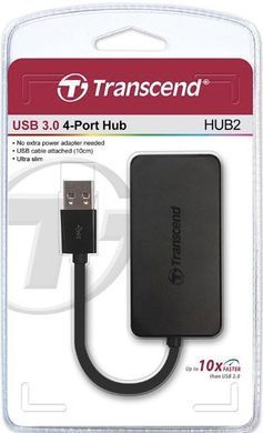 Хаб Transcend USB 3.1 Type-A > 4xUSB 3.1 Type-A пасивний (TS-HUB2K) [108794]