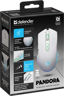 Миша Defender Pandora GM-502 White (52502) [200828]