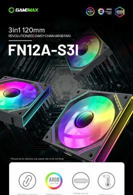 Кулер для корпуса GAMEMAX (FN12A-S3I) [303448]