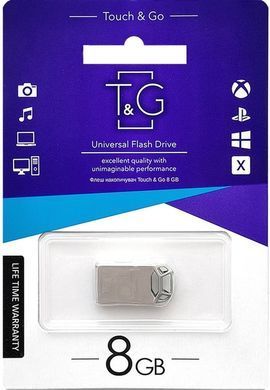 Флеш-накопичувач USB 8GB T&G 110 Metal Series Silver (TG110-8G) [607186]