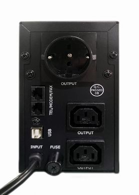 Джерело безперебійного живлення EnerGenie 850VA, Line Int., AVR, 2xIEC+1xSchuko, USB, LCD, RJ11 (EG-UPS-032) [611469]