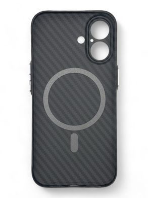 Чохол-накладка BeCover Carbonite Case MagSafe для Apple iPhone 16 Black (712067) [602937]