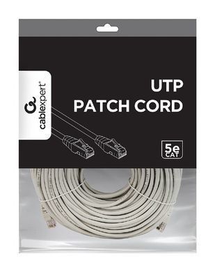 Патч-корд UTP Cablexpert літий, 50u "штекер із засувкою", 50 м, сірий (PP12-50M) [610131]