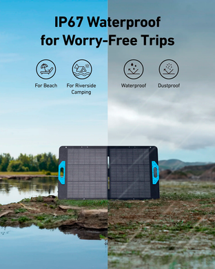 Сонячна панель Anker Solix PS100 Solar Panel - 100W / 24.5V(4.1A) / XT60 / DC7909 (A24340A1) [201039]