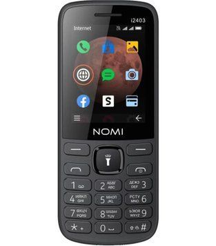 Мобiльний телефон Nomi i2403 Dual Sim Black (i2403 Black) [611562]