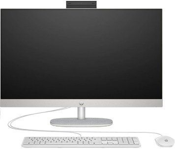 Комп'ютер персональний моноблок HP All-in-One 27" FHD IPS AG, Intel U7-155U, 16GB, F1TB, UMA, WiFi, кл+м, DOS, білий (AE0Q1EA) [113822]