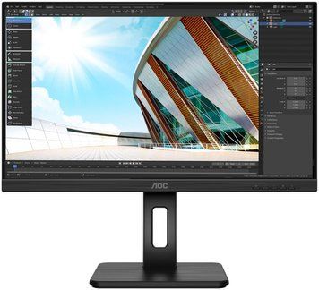 Монітор TFT 27" AOC, IPS, 4K, HDMI, DP, USB 3.2 хаб, Pivot, колонки, чорний (U27P2) [400805]