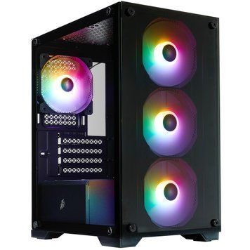 Корпус 1stPlayer Black без БЖ (X2-M-BK-4F7) [608829]
