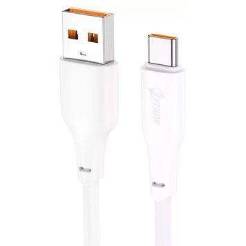 Кабель HOCO X93 USB to Type-C 100W, 1m, TPE, TPE connectors, White (6931474790682) [805283]