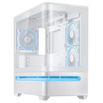Корпус ASUS Prime AP202 Tempered Glas ARGB, без БЖ, 2xUSB3.2, 1xUSB Type-C, Tempered Glass side, mATX, білий (90DC00P3-B19000) [113123]