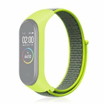 Ремінець BeCover Nylon Style для Xiaomi Mi Smart Band 7 Lime-Gray (707664) [618368]