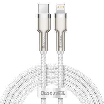 Кабель Baseus Cafule Series Metal Data Cable Type-C to iP PD 20W 2m White (CATLJK-B02) [802579]