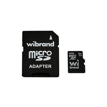 Карта пам'яті microSDXC (UHS-1 U3) Wibrand 64Gb class 10 (adapter SD) (WICDXU3/64GB-A) [805717]