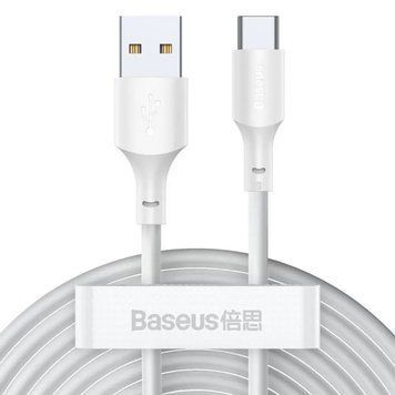 Кабель Baseus Simple Wisdom Data Cable Kit USB to Type-C 5A (2PCS/Set）1.5m White (TZCATZJ-02) [802287]