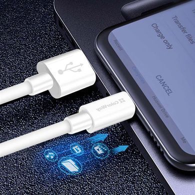 Кабель ColorWay USB - USB Type-C (M/M), 5.0А, 1 м, White (CW-CBUC019-WH) [603707]