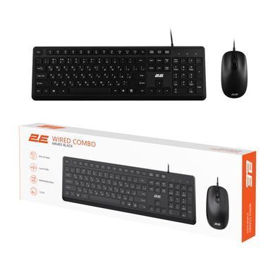 Комплект клавіатура та миша 2E MK405 USB-A, EN/UK, чорний (2E-MK405UBK_UA) [103605]