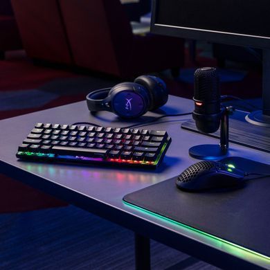 Клавіатура механічна HyperX Alloy Origins 60 61key, Red, USB-A, EN/RU, RGB, чорний (4P5N0AA) [13555]
