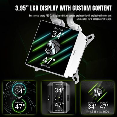 Кулер для процесора GAMEMAX (GLACIER 240 LCD WH) [305478]