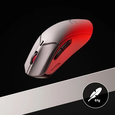 Миша HyperX Pulsefire Haste 2 Pro, RGB, USB-A/WL/BT, сірий (A1KY5AA) [14168]