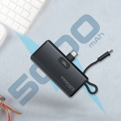 Універсальна мобільна батарея Promate Nanopack-5 5000mAh 20W Black (nanopack-5.black) [603489]